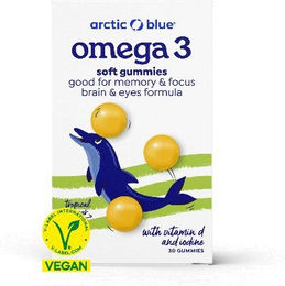 Arctic Blue Vegane Omega-3-Gummis mit DHA Vitamin D3 und Jod zuckerfrei für Kinder und Erwachsene – Bild 1 von 1