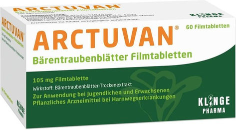 Arctuvan Bärentraubenblätter Filmtabletten von Klinge Pharma mit pflanzlichem Ursprung 60 Stück – Bild 1 von 4