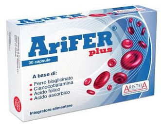Arife Plus Aristeia Farmaceutici Vitamin B12 Bisglycinat Kapseln glutenfrei für Erwachsene, Schwangere und Stillende, 30 Kapseln – Bild 1 von 1