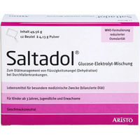 Produktbild von Aristo Pharma Saltadol Glucose-Elektrolyt-Mischung Pulver vegan glutenfrei laktosefrei 12 Stück