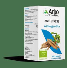 Arkopharma Arkocaps Ashwagandha Bio Kapseln vegan glutenfrei 60 Stück – Bild 1 von 1