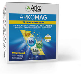 Arkopharma Arkomag Triplo Magnesio Pulver Vegan Laktosefrei Glutenfrei 20 Beutel – Bild 1 von 1