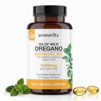 Produktbild von Aromavita Wildes Oreganoöl Kapseln Bio mit 86% Carvacrol vegan und glutenfrei 120 Stück