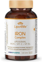 AronPharma Lipo4Me Iron Complex Liposomales Eisen Nahrungsergänzungsmittel Vegan 60 Kapseln – Bild 1 von 1