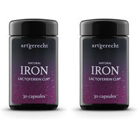 Produktbild von art´gerecht NATURAL IRON Eisen Kapseln vegetarisch glutenfrei laktosefrei ohne Zusatzstoffe für Frauen Sportler sowie Schwangere und Stillende