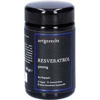 Produktbild von artgerecht Resveratrol Longevity Kapseln vegan ohne Zusatzstoffe