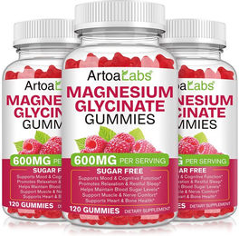 ArtoaLabs Magnesium Bisglycinat Gummis zuckerfrei für Sportler 120 Stück – Bild 1 von 3