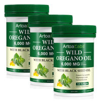 Produktbild von ArtoaLabs Wildes Oregano Öl mit Schwarzkümmelöl und Carvacrol sowie Thymochinon hochdosiert 360 Kapseln