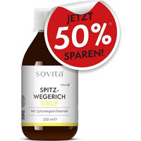 Produktbild von Ascopharm sovita Spitzwegerich Sirup mit Pfefferminzöl vegan 250 ml