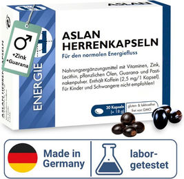ASLAN Herrenkapseln Männer-Komplex mit Zink und Kürbiskernöl glutenfrei und laktosefrei – Bild 1 von 3
