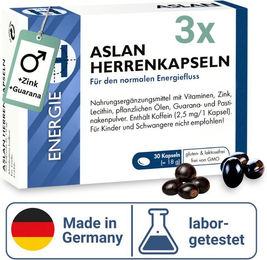 ASLAN Herrenkapseln Männer-Komplex mit Zink und Kürbiskernöl glutenfrei und laktosefrei – Bild 1 von 3