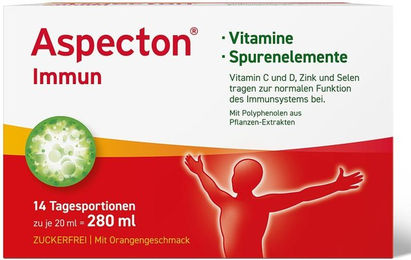 Aspecton Immun Trinkampullen 14 Stück zuckerfrei glutenfrei laktosefrei für Erwachsene – Bild 1 von 2