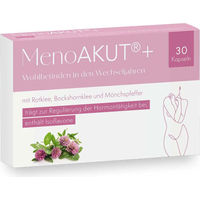 Produktbild von Aura Natura MenoAKUT Plus Kräuter-Komplex Kapseln vegan laktosefrei glutenfrei 30 Stück