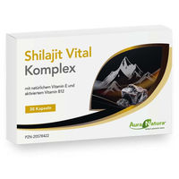 Produktbild von Aura Natura Shilajit Vital Komplex Kapseln mit Mineralstoffen, Vegan, 30 Stück