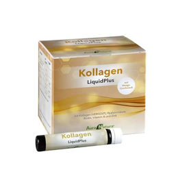 AuraNatura Kollagen Trinkampullen mit Verisol Kollagen Peptiden Typ I und III, Hyaluronsäure, Zink, Vitamin A und Biotin, Mango Geschmack, 30 Ampullen, glutenfrei und laktosefrei – Bild 1 von 1