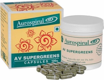 Aurospirul Av Supergreens Superfood-Mischung vegan 100 Kapseln – Bild 1 von 1