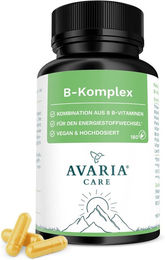 AVARIA CARE B-Komplex Vitamin B Komplex Kapseln vegan glutenfrei laktosefrei 180 Kapseln – Bild 1 von 4