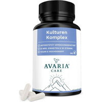 Produktbild von AVARIA CARE Kulturen Komplex mit 20 Bakterienstämmen vegan glutenfrei laktosefrei 180 Kapseln