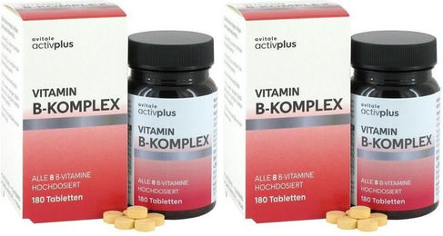 Avitale activplus B-Komplex Vitamin B-Komplex Tabletten vegan laktosefrei glutenfrei 360 Stück – Bild 1 von 1