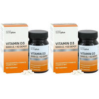 Produktbild von Avitale activplus D3 5000 IE + K2 Depot hochdosierte Tabletten vegan laktosefrei glutenfrei 180 Stück