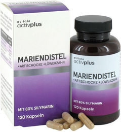 Avitale Activplus Mariendistel Artischocke Löwenzahn Kapseln pflanzlicher Ursprung 120 Stück – Bild 1 von 2
