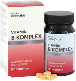 Avitale Activplus Vitamin B-Komplex Tabletten vegan laktosefrei glutenfrei 180 Stück – Bild 1 von 2