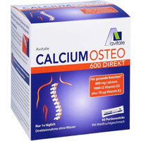 Produktbild von Avitale Calcium Osteo 600 Direkt Pulver Sticks 600 mg 60 Sticks zuckerfrei laktosefrei glutenfrei für Frauen