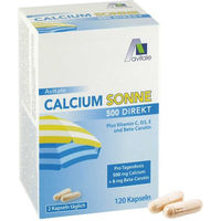 Produktbild von Avitale Calcium Sonne 500 Kapseln mit 500 mg Calcium und 6 mg Beta-Carotin, 120 Stück, laktosefrei und glutenfrei