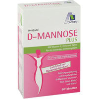 Produktbild von Avitale D-Mannose Plus 2000 mg Tabletten mit Niacin und Biotin glutenfrei und laktosefrei 60 Stück