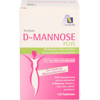 Produktbild von Avitale D-Mannose Plus 2000 mg Tabletten mit Vitaminen und Mineralstoffen pflanzlicher Ursprung 120 Stück