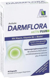 Avitale Darmflora Aktiv Plus Kapseln mit 100 Mrd. Bakterien und 7 Vitaminen 40 Stück – Bild 1 von 1