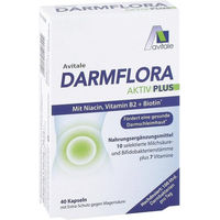 Produktbild von Avitale Darmflora Aktiv Plus Kapseln mit 100 Mrd. Bakterien und 7 Vitaminen 40 Stück
