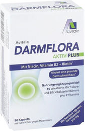 Avitale Darmflora Aktiv Plus Kapseln mit 100 Mrd. Bakterien und 7 Vitaminen 80 Stück – Bild 1 von 1