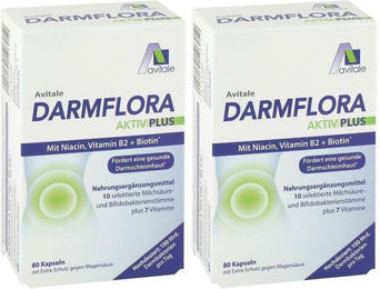 Avitale Darmflora Aktiv Plus Kapseln mit 100 Mrd. Milchsäure- und Bifido-Bakterien sowie 7 Vitaminen – Bild 1 von 1