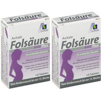 Produktbild von Avitale Folsäure 800 Plus B12 und Jod Tabletten für Frauen 240 Stück