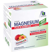 Produktbild von Avitale GmbH Magnesium 400 mit B-Komplex Sticks Pfirsich Maracuja Granatapfel 125 g vegan glutenfrei laktosefrei