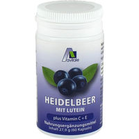 Produktbild von Avitale Heidelbeer Kapseln mit Lutein sowie Vitamin C und E, 60 Kapseln