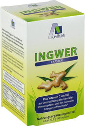 Avitale Ingwer 500 mg Kapseln mit Vitamin B1 und Vitamin C 90 Stück – Bild 1 von 1