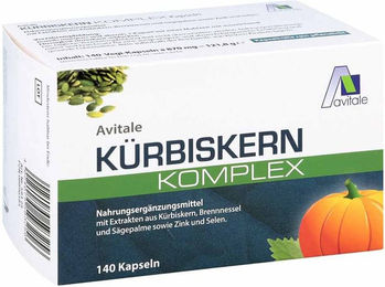 Avitale Kürbiskern Komplex Kapseln mit Kräuter-Komplex vegan 140 Kapseln – Bild 1 von 4