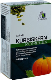 Avitale Kürbiskern Komplex Kapseln ohne Gelatine 80 Stück – Bild 1 von 3