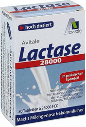 Avitale Lactase 28.000 FCC Tabletten 80 Stück – Bild 1 von 4