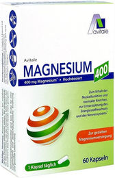 Avitale Magnesium 400 mg Kapseln vegan 60 Stück – Bild 1 von 1