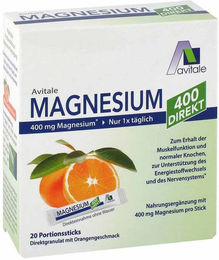 Avitale Magnesium 400mg Direkt-Sticks Orange zuckerfrei glutenfrei laktosefrei 42 g – Bild 1 von 3