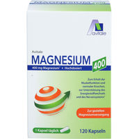 Produktbild von Avitale Magnesium Komplex 400 mg Kapseln mit pflanzlichem Ursprung 120 Stück