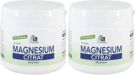 Avitale Magnesiumcitrat Pulver 370 mg mit 155 Portionen vegan glutenfrei laktosefrei und ohne Zusatzstoffe – Bild 1 von 1