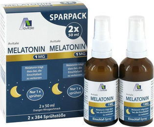 Avitale Melatonin 1 mg Spray vegan glutenfrei laktosefrei – Bild 1 von 3