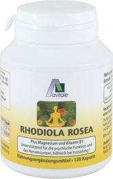 Avitale Rhodiola Rosea Kapseln vegetarisch 120 Stück glutenfrei und laktosefrei – Bild 1 von 1