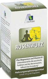 Avitale Rosenwurz Rhodiola Rosea Kapseln 200 mg 60 Stück vegan glutenfrei laktosefrei – Bild 1 von 2