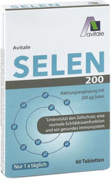 Avitale Selen 200 µg Tabletten mit Natriumselenit, glutenfrei und laktosefrei, 60 Stück – Bild 1 von 1