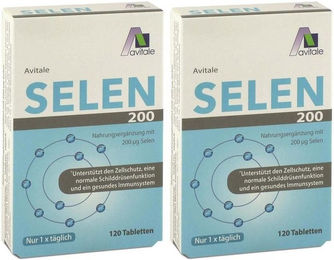 Avitale Selen Natriumselenit 200 µg Tabletten 120 Stück glutenfrei und laktosefrei – Bild 1 von 1